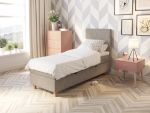 Comfort säng med förvaring 80x200 cm - beige